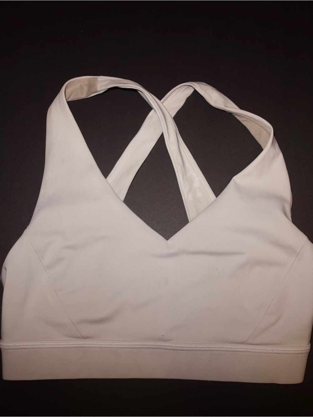 Lululemon white sports bra with criss-cross back straps